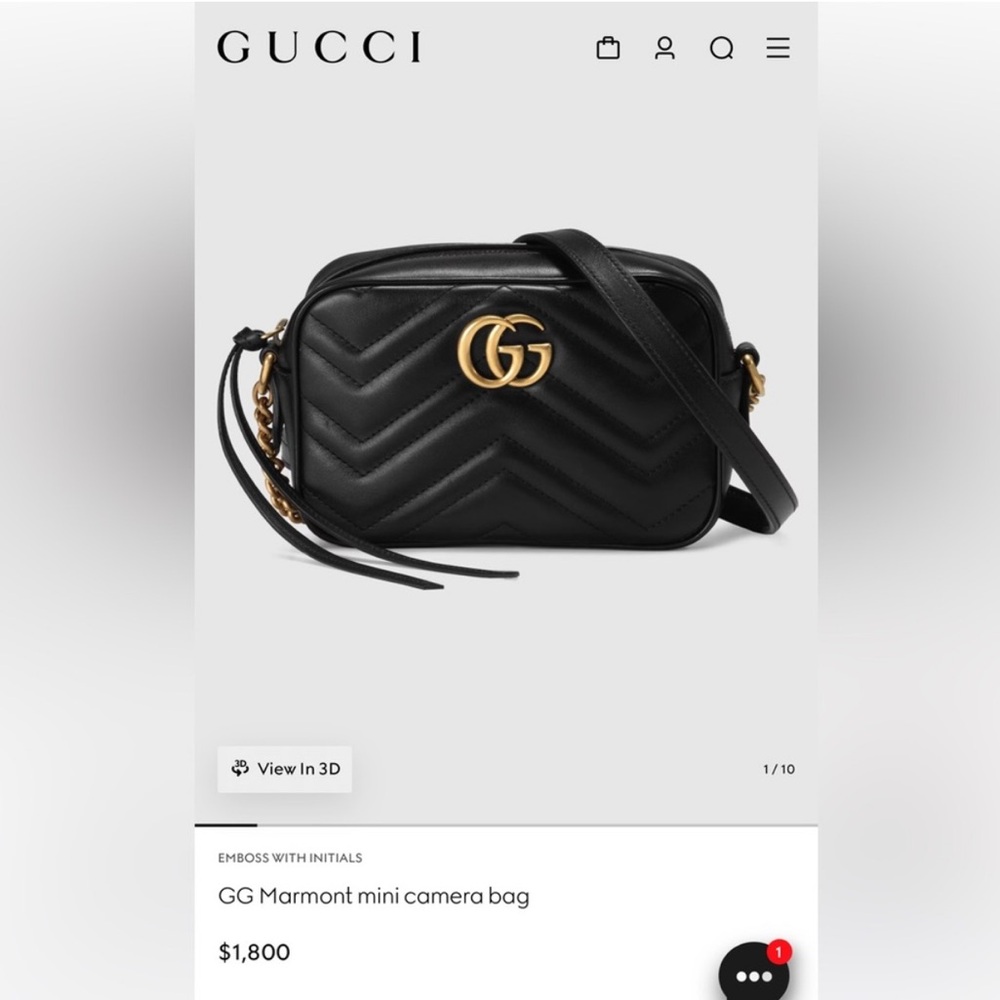 Gucci Mini Marmont Crossbody - Picture 7 of 10